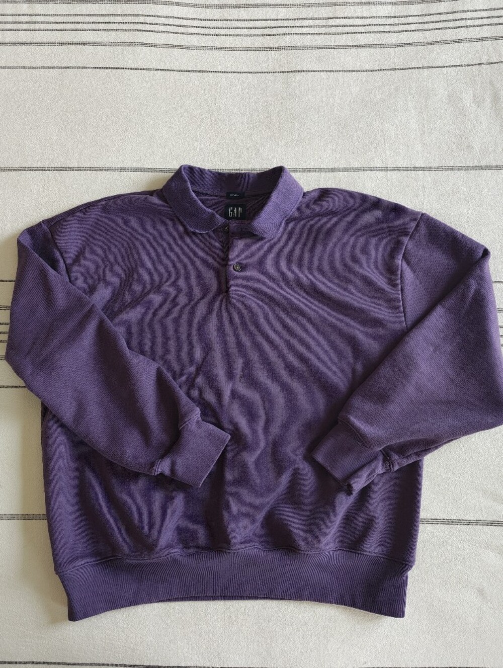 GAP Deep Violet Polo Sweatshirt Sz Large
